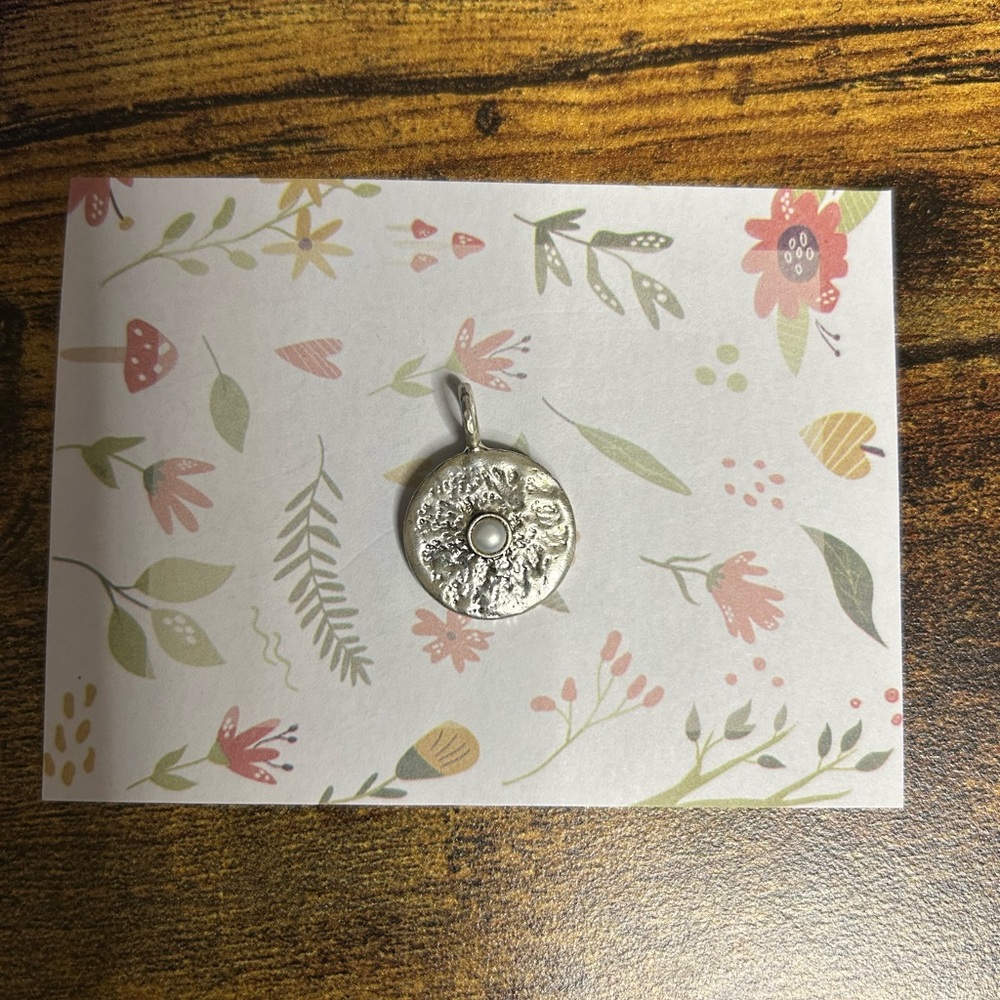 9.25 Silver Textured Pendant from Israel